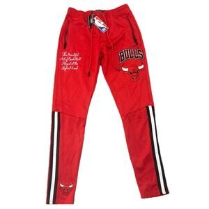 Men’s PRO STANDARD Chicago BULLS JOGGERS Red Size M Embroidered NWT